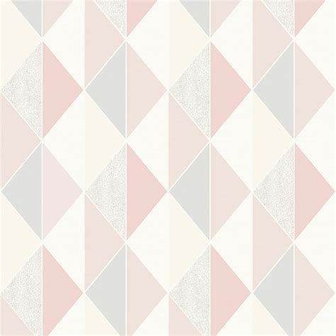 I Love Wallpaper Tate Geometric Triangle Wallpaper Pink Silver Ilw2501 Wallpaper From I