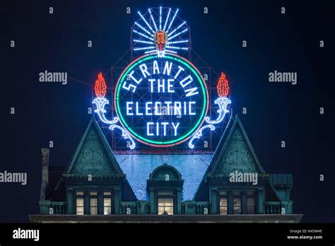 Usa Pennsylvania Scranton Scranton Electric City Building Sign