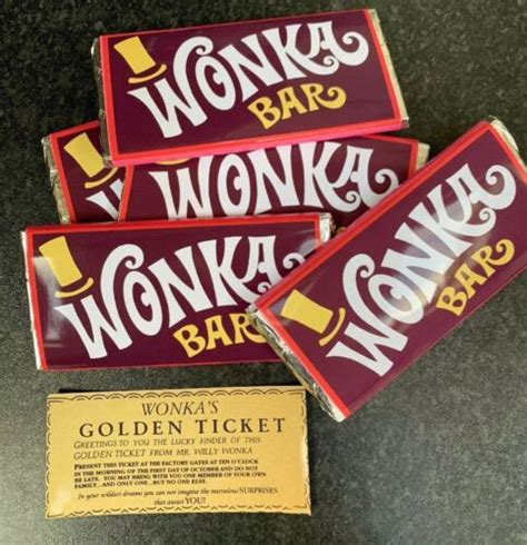 Buy Willy Wonka Chocolate Big Bar 100g T Novelty Golden Ticket