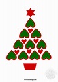 Albero di Natale con cuori - TuttoDisegni.com