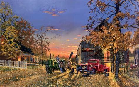 Dave Barnhouse Barnhouse Paintings Country Artistic Farm Vehicles Tractor People