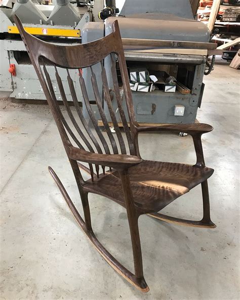 Sculpted Figured Walnut Rocking Chair Heading To Its New Home Its