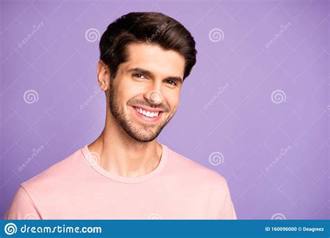 Close Up Portrait Of His He Nice Attractive Cheerful Cheery Glad Well Groomed Brunet Bearded Guy