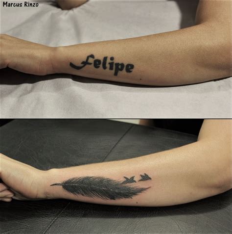 Coverup Feather Tattoo Cover Up Cover Up Name Tattoos Feather Tattoo