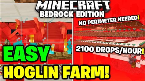 118 Hoglin Farm Tutorial In Minecraft Bedrock Mcpe Xbox Ps4 Ps5
