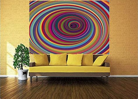 55x30 Inches Wall Muralhypnotic Rainbow Colored Vortex Hypnotic Effect