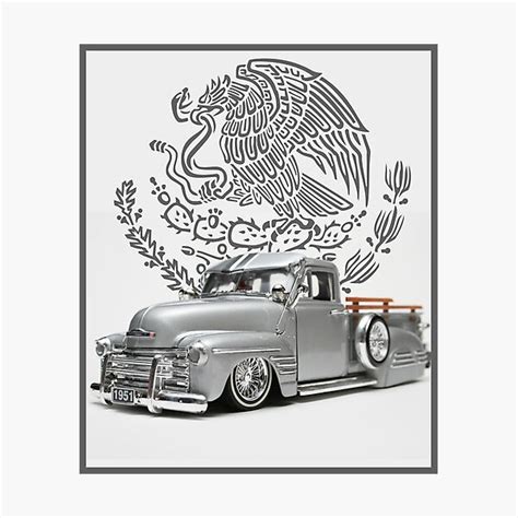 Lowrider Truck Mexican Flag Photographic Print For Sale By