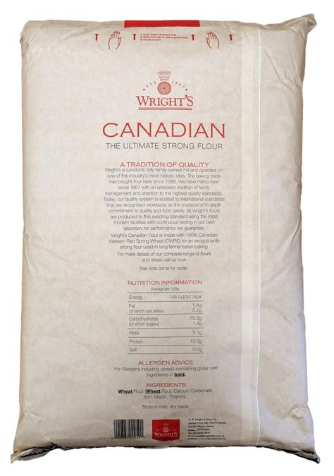 Wrights Canadian Strong White Flour 16kg Ebay