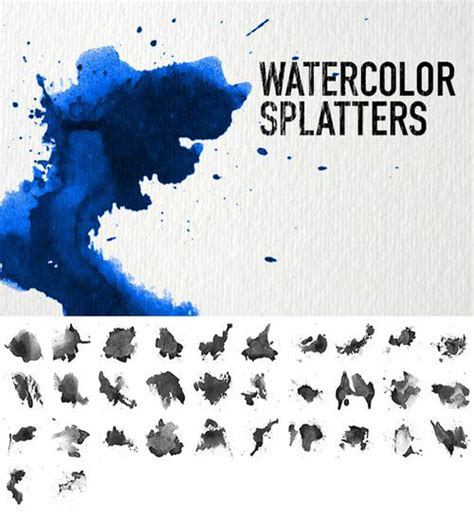 30 Sets Of Watercolor Free Brushes For Photoshop Designmodo