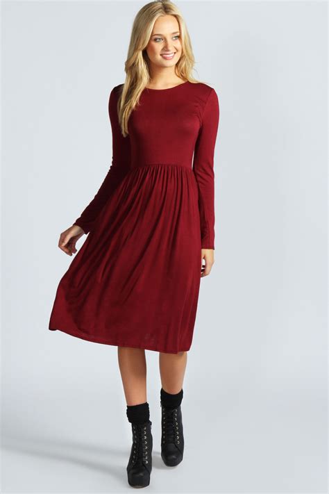 Long Sleeve Midi Dress Picture Collection