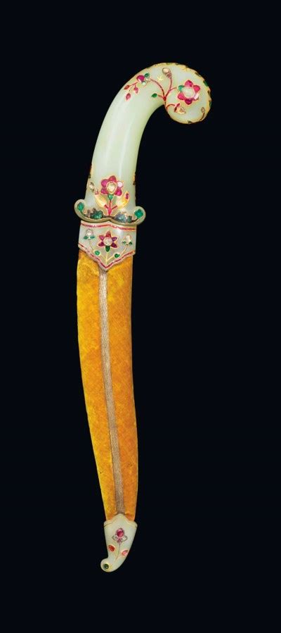 A Mughal Gem Set Jade Hilted Dagger Khanjar North India Or Deccan 17th Century Christies