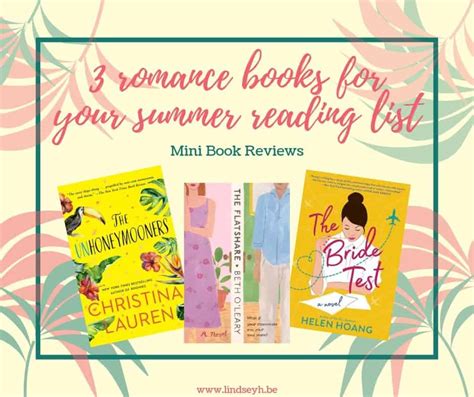 3 romance books for your summer reading list lindsey reads