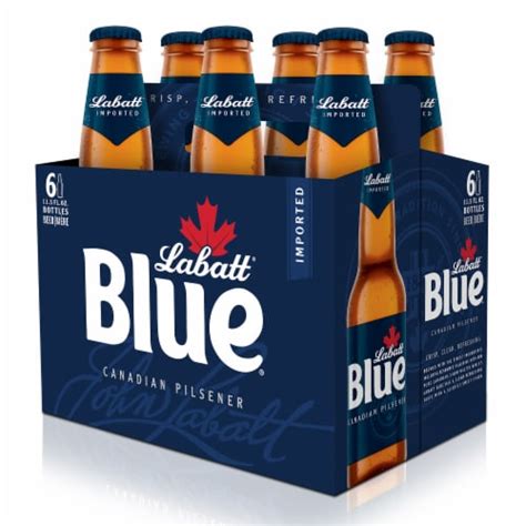 Labatt Blue Lager Beer 6 Bottles 115 Fl Oz Qfc