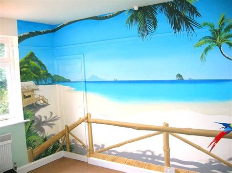 Tropical Paradise Mural Thailand Beach Beach Mural