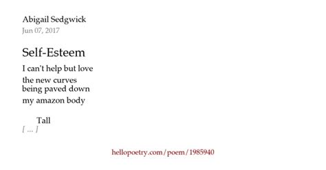 Self Esteem By Abigail Sedgwick Hello Poetry