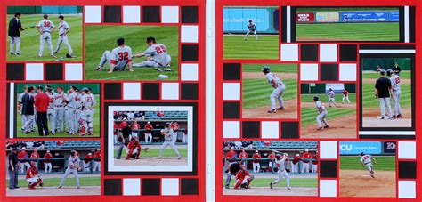 Mosaic Scrapbook Page Baseball Scrapbooking Sports Scrapbooking