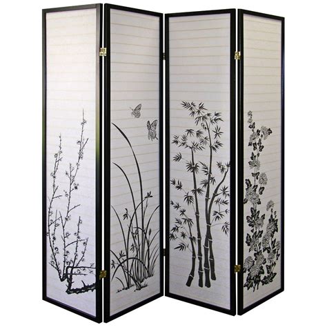 scenery shoji paper 4 panel room divider style 6j165 freestanding room divider wood room