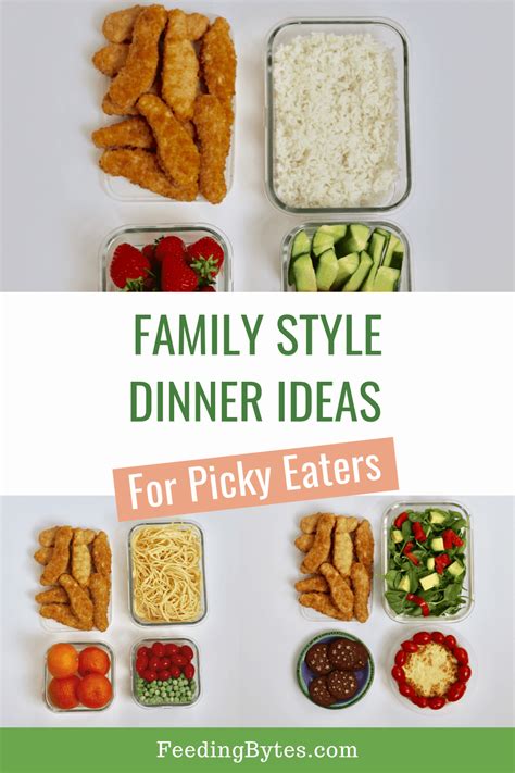 Picky eating is a plight of toddlerhood that many parents struggle with. Family Style Dinner Ideas for Picky Eaters | Family meals ...