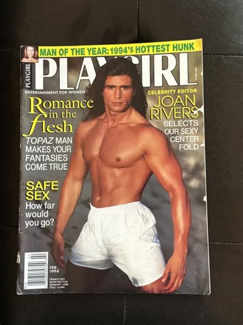 Playgirl Magazine February Gay Art Male Men Models Joan Rivers Man