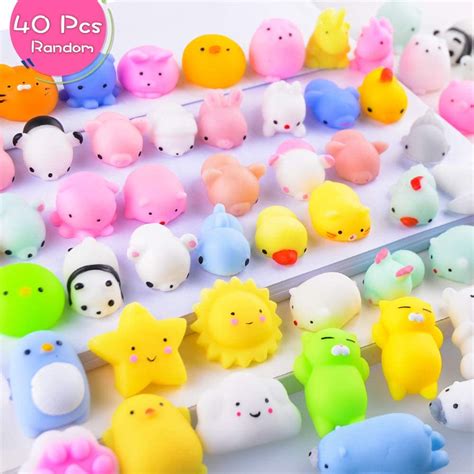 Ludilo 40pcs Mochi Squishy Toys Mini Squishies Kawaii