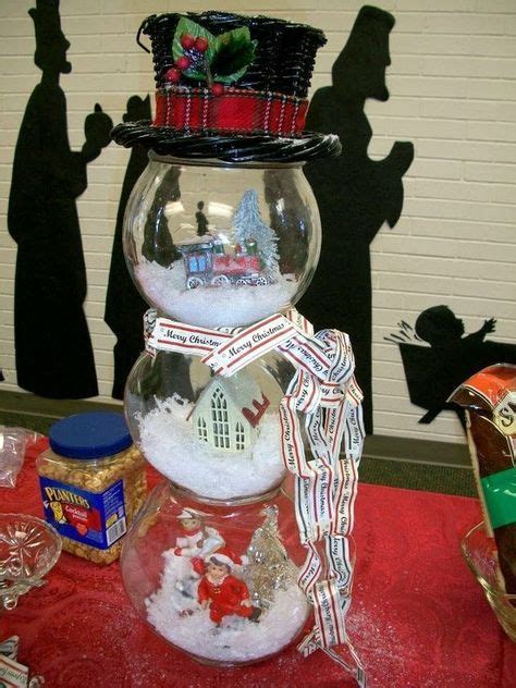 Fishbowl Snowman Snowman Crafts Christmas Projects Holiday Crafts