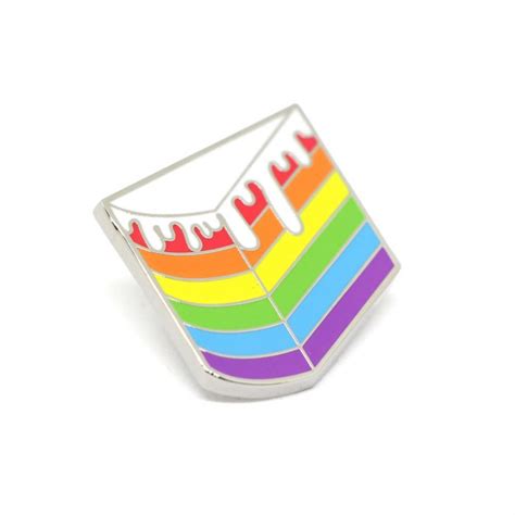 pride lgbtq gay rainbow cake enamel pin compoco