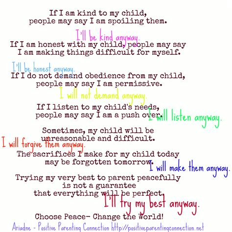 If I Am Kind To My Child Positive Parenting Connection