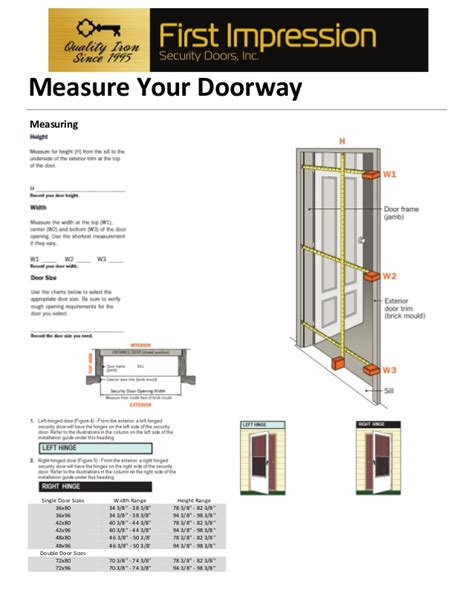 This is the minimum width required for a passage door. How to Measure Doorway for Security Door