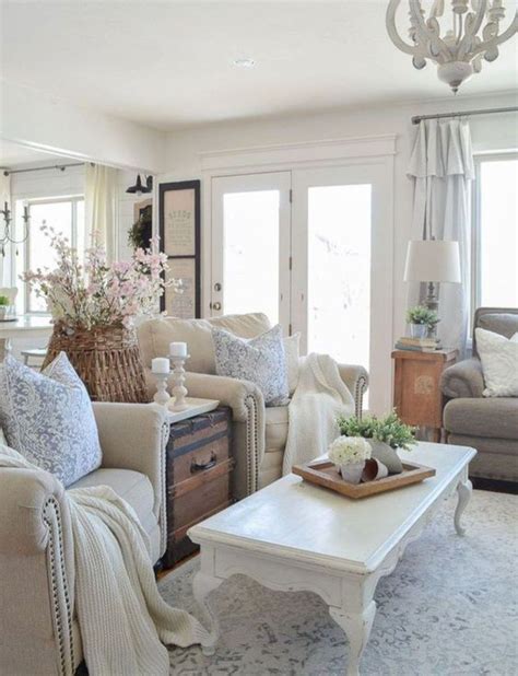 Gorgeous French Farmhouse Living Room Design Ideas 29 Farmhouse Decor