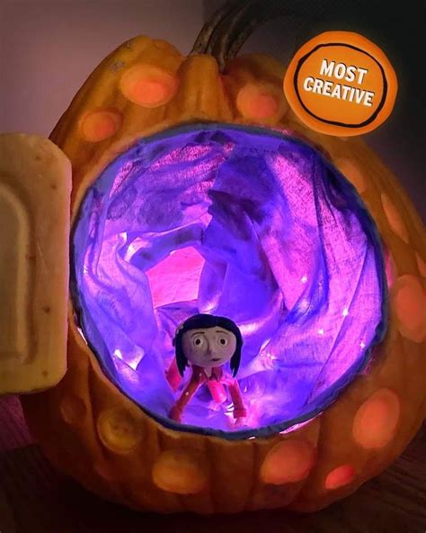A Pumpkin With A Cartoon Figure Inside It
