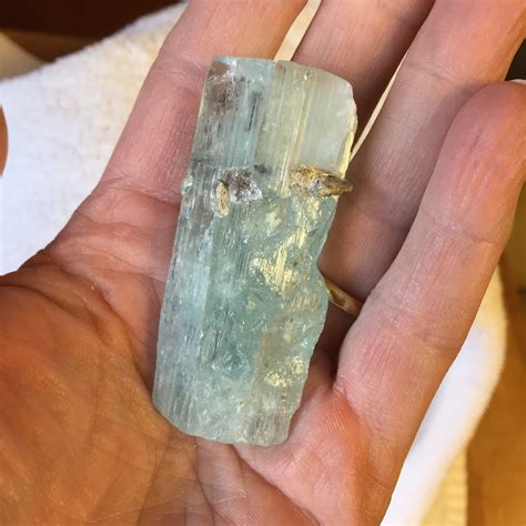 Large Aquamarine Crystal With Mica Inclusions All Natural And Spectacular