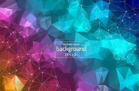 Abstract Colorful Geometric Polygonal Background Molecule And