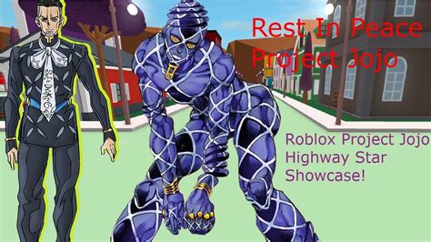 Roblox Project Jojo Highway Star Showcase My First Stand Youtube