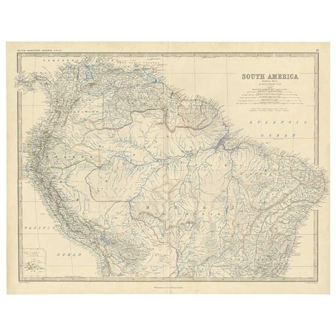 Antique Map Of Scotland South By Ak Johnston 1865 For Sale At 1stdibs