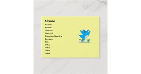 Twitter Business Card Zazzle