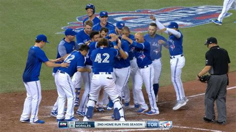 41517 Morales Walk Off Wins It For The Blue Jays Youtube
