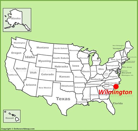 Wilmington Nc Location On The Us Map
