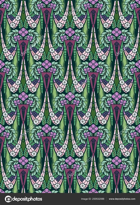 Art Deco Wallpaperpatternpurplegreenlavenderdesign 51799 Wallpaperuse