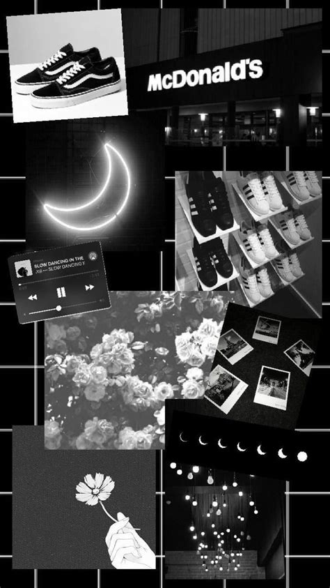 Iphone Wallpaper Collage Hintergrundbildiphone Tapete Black Amp
