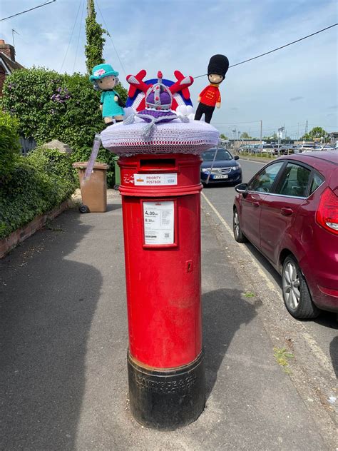 Crafters Pick Up Crochet Hooks To Decorate Post Boxes Ahead Of Queens