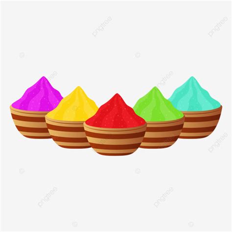 Holi Colours In Bowl Holi Elements Holi Colours Colour In Bowl Png