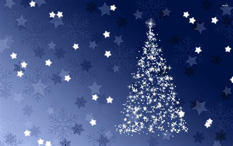 Free Download Sparkling Blue Christmas Tree Wallpaper Holiday