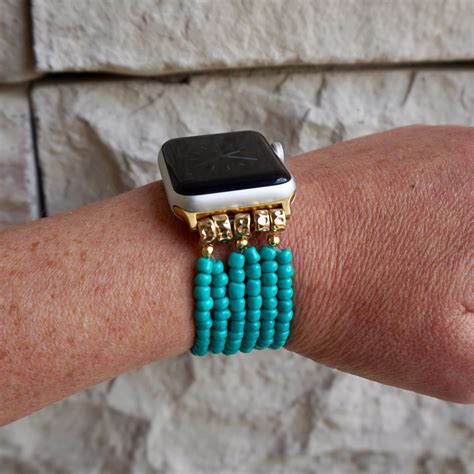 Shop the latest beaded apple watch bands deals on aliexpress. Teal Beaded Apple Watch Bracelet Band by KaylieFryCreative ...