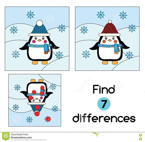 Find The Differences Educational Children Game Kids Activity Sheet