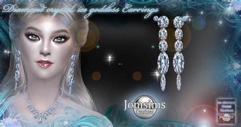 Diamond Ice Goddess Earrings At Jomsims Creations Sims 4 Updates