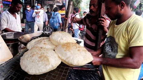 Damru Chole Bhature Kolkata People Enjoying Street Food 40 Rs
