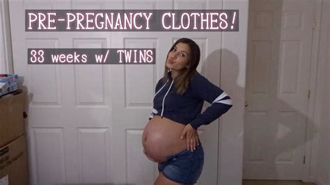 Pre Pregnancy Clothes Try On Challenge 33 Weeks With Twins Youtube