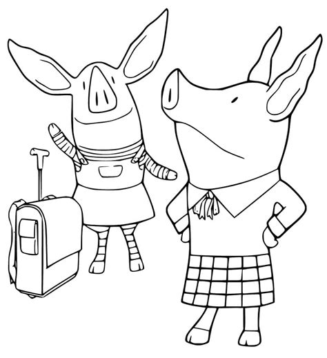Olivia And Teacher Coloring Page Free Printable Coloring Pages For Kids