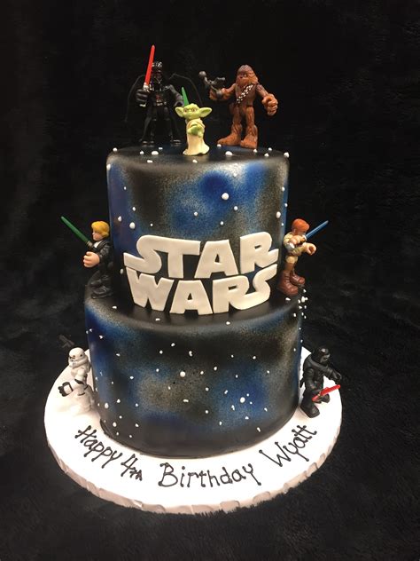 Star Wars Tiered Birthday Cake Star Wars Birthday Cake Tiered Cakes