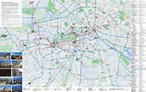 Berlin tourist attractions map - Berlin city map with attractions (Germany)